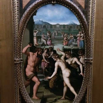 Роспись на дверках шкафов в Студиоло экскурсия Палаццо Веккьо Флоренция.